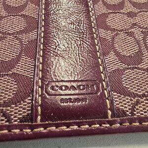 Coach small burgundy wallet